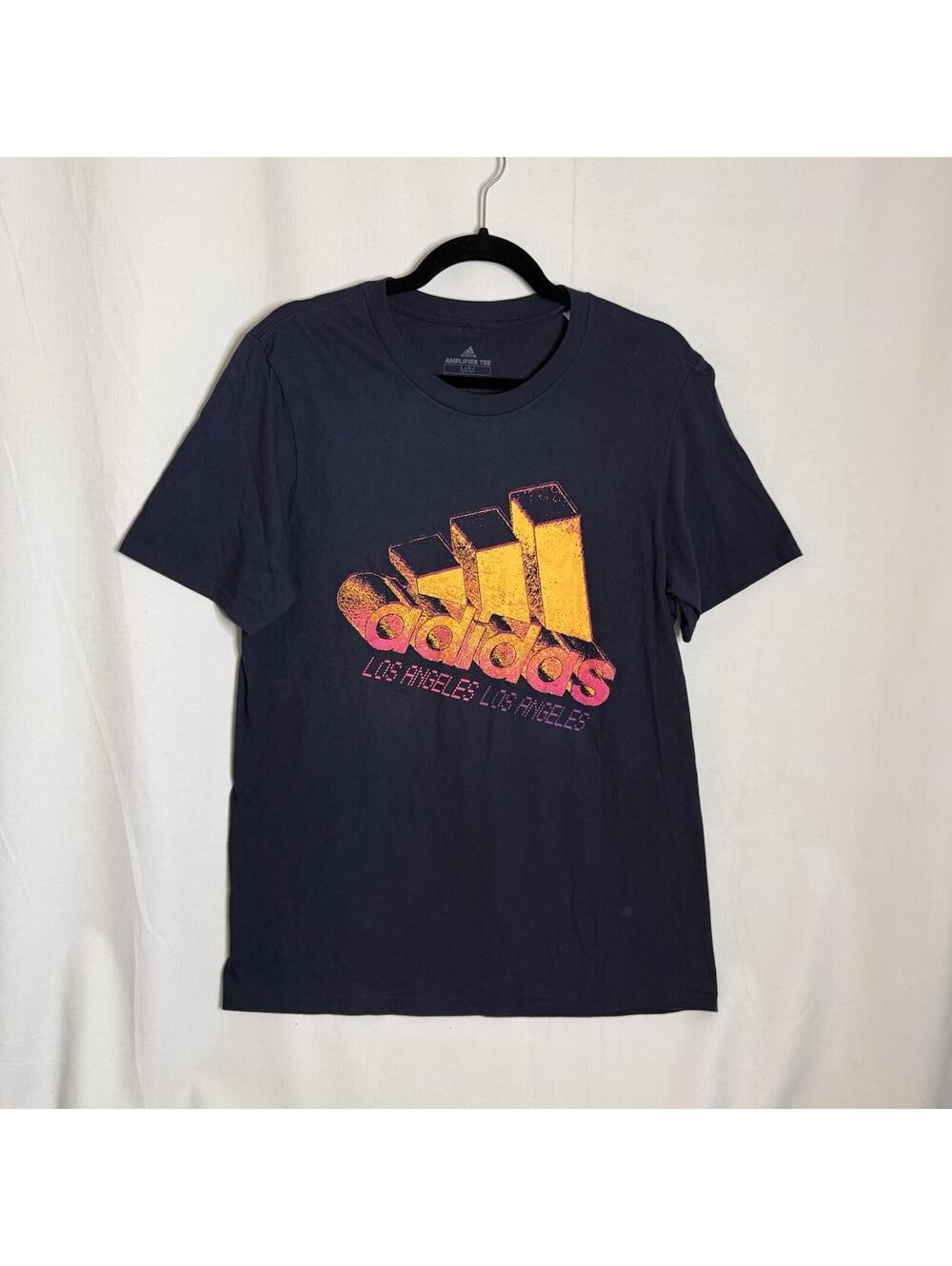 ADIDAS Men's Shirt M Navy Los Angeles Graphic T-Shirt Product Code H19297